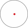 Holosun EPS Core 3 MOA red dot reticle view through the window 